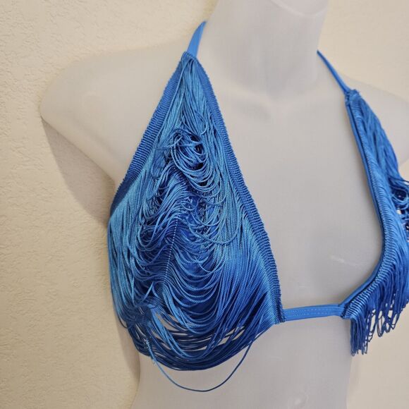 Pretty Little Thing Fringed Maxi Skirt Coverup Bikini Set Plus Size 22 Vacation - Picture 15 of 16